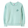 L&S Do All Things With Love Laced Sleeves Aqua Sweatshirt 883
