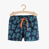 LS Leaves Print Navy Blue Shorts 3723