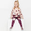 LDX Bunny&Deer Patch Polka Dots Maroon Legging 2188