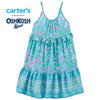 OSH Floral Frill Sky Blue Sleeveless Frock 7448