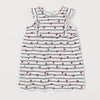 HM Lady bug Print Striped White Frill Sleeveless Frock 3887