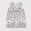 HM Lady bug Print Striped White Frill Sleeveless Frock 3887