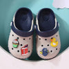 AUEIFO Duck & Ice Cream Sand Grey Crocks 2660