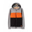 LS Future Embossed Orange With Grey Zipper Hoodie 2763