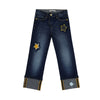 OM Star Patch Folded Bottom Style Denim Girl 3192