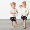 ZR Polka Dots Dark Grey Girls Shorts 1893