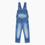 OSH Frill Heart Pocket Mid Blue Denim Dungaree 4603