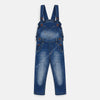OSH Frill Heart Pocket Dark Blue Denim Dungaree 4594