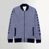 HLSTR Mock Neck Blue Stripe Zipper 2809