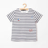 51015 Blue Stripe White Tshirt 3528