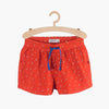 51015 Anchor Print Red Girls Shorts 3701