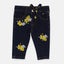 OM Baby Girl Dark Blue Yellow Flower Embroided Denim 1282