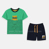 CDL Cat Applic Green & Blue 2 Piece Shorts Set 4704