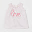 HM Frill Neck Love Print Pink Stripe Top 3950