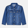 B.X Glitter Back Unicorn Print Mid Blue Denim Jacket 3408