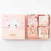 Caramella White Kitty Pink & Beige 4 Socks Box 3240