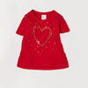 HM Glitter Heart Red Top 3934