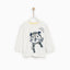 ZR Little Tiger Full Sleeves White Tshirt 1377