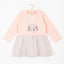 51015 Rabbit Face Peach Frock 3482