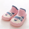 Pink Bottom White Face Socks Booties 4519
