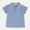 Bab Clb Palm Trees Cadet Blue Polo 1901