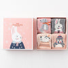 Caramella Rabbit Pink 4 Socks Box 3235