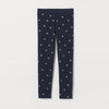 HM Glitter Heart Print Navy Blue Legging 7168