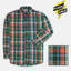 ZR Black & Orange Check Green Casual Shirt 4691
