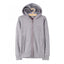 LS Small Logo Plain Grey Zipper Hoodie 3309