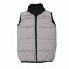 BHM Sleeveless Grey Puffer Jacket with Black Neck 2642
