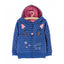 51015 Sweetest Friend Cat Face Polka Dots Blue Zipper Hoodie 2787