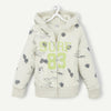 TAO Surf 83 Print Off White Zipper Hoodie 2944