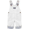 OSH Side Back Pocket Stone White Cotton Full Dungaree 4039