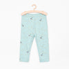 51015 Sea Green With Duck & Starts Print Legging 4284