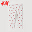 HM Strawberry Printed White Legging 7132