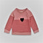 IR Black Heart With Red Stripes Tea Pink Sweatshirt 2983