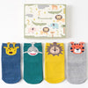 Caramella Jungle Animal Green 4 Socks Box 3230