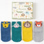 Caramella Jungle Animal Green 4 Socks Box 3230