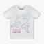 PLM Embossed Shark White Tshirt 1348
