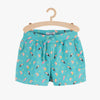 51015 Multi Birds Teal Girls Shorts 3707