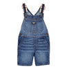 Osh White Shoulder Belt Style Dark Blue Denim Short Dungaree 3817