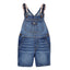 Osh White Shoulder Belt Style Dark Blue Denim Short Dungaree 3817
