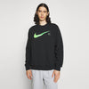 NK Green Logo Crew Neck Black Sweatshirt 7964