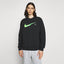 NK Green Logo Crew Neck Black Sweatshirt 7964