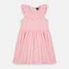 KB Neck Frill Doted Pink Frock 7437