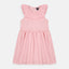 KB Neck Frill Doted Pink Frock 7437
