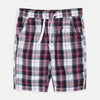 LH Multi Check Box White Cotton Shorts 7475