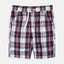 LH Multi Check Box White Cotton Shorts 7475