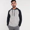FC Logo Contrast Raglan Sleeves Grey Hoodie 3060
