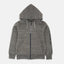 TAO Keep It Up Textured Grey Zipper Hoodie 2435